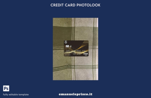modello frontale photolook con carta visto bancario Bulgaria United in stile ver